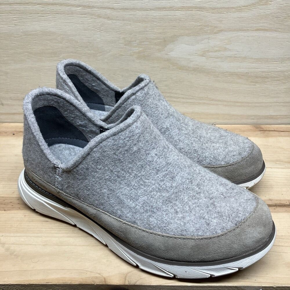 L.L.Bean Downeast Slip Ons Women's Size 8 Shoes Wool Slip On Gray Brown 522886